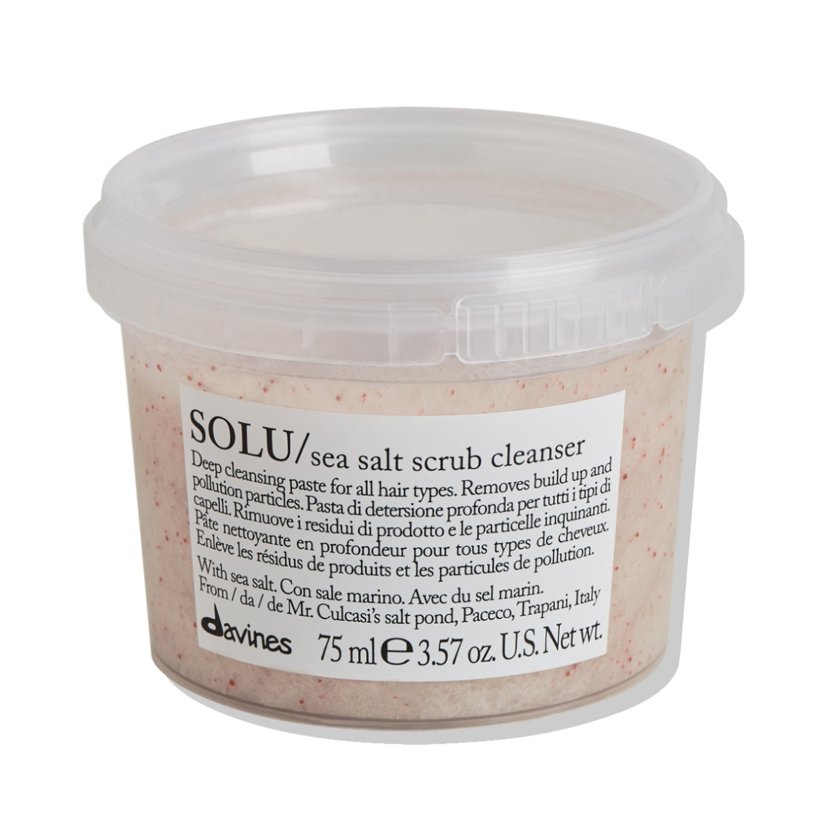 Shampoo Exfoliante De Sal Marina Solu Davines