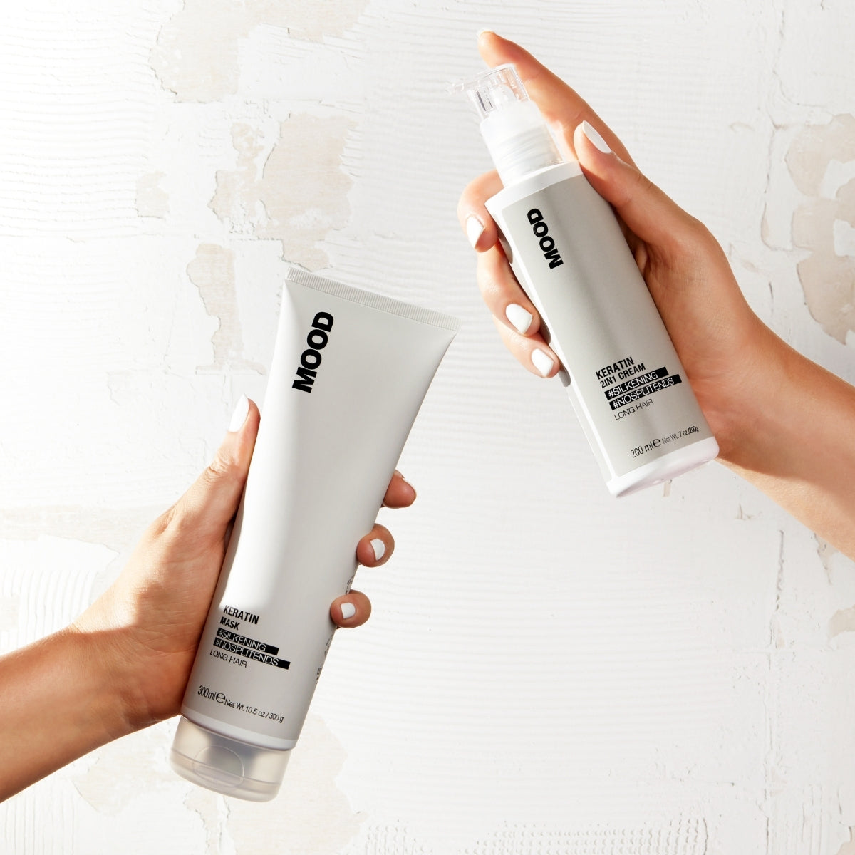 Crema De Peinar Keratina Cabellos Largos 2 En 1 Mood