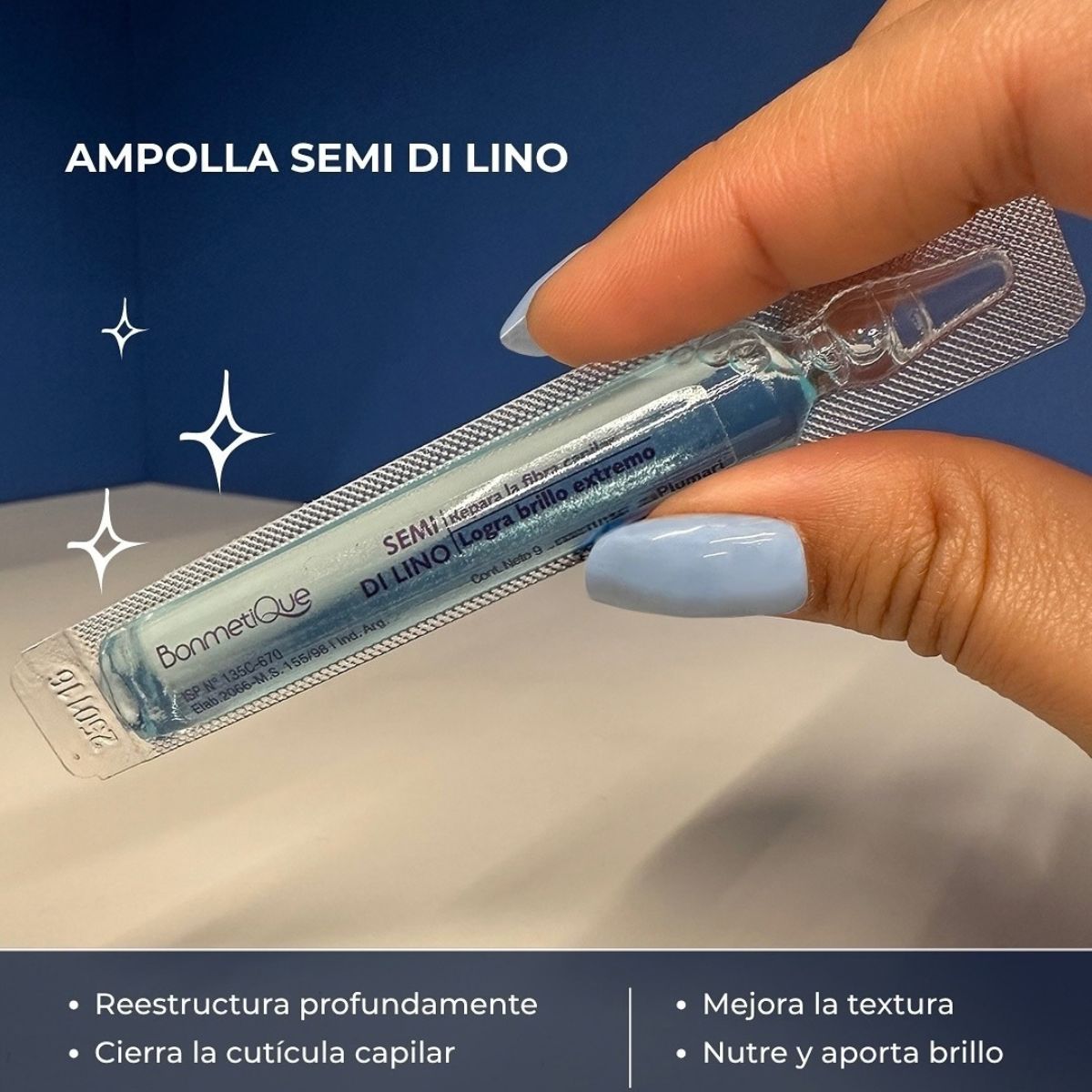 Ampolla Capilar Reparación Semi Di Lino Bonmetique