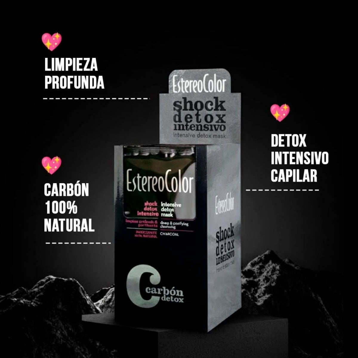 Mascarilla Capilar Shock Carbón Detox Estereocolor