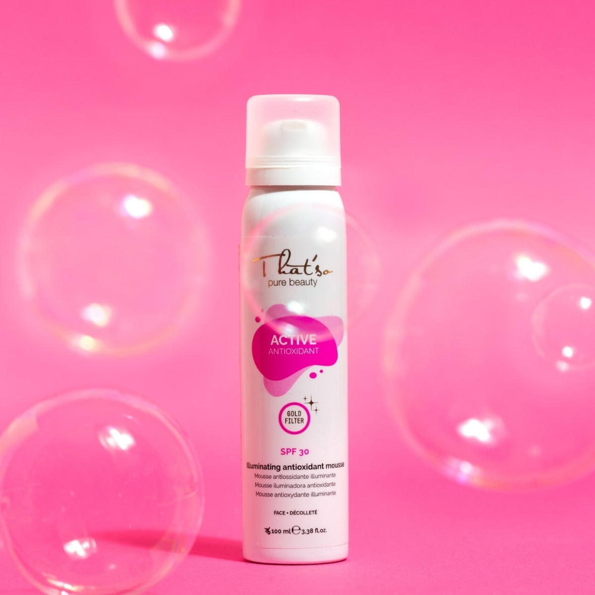 Espuma Facial Iluminadora y Protectora SPF 30 Con Antioxidantes That So