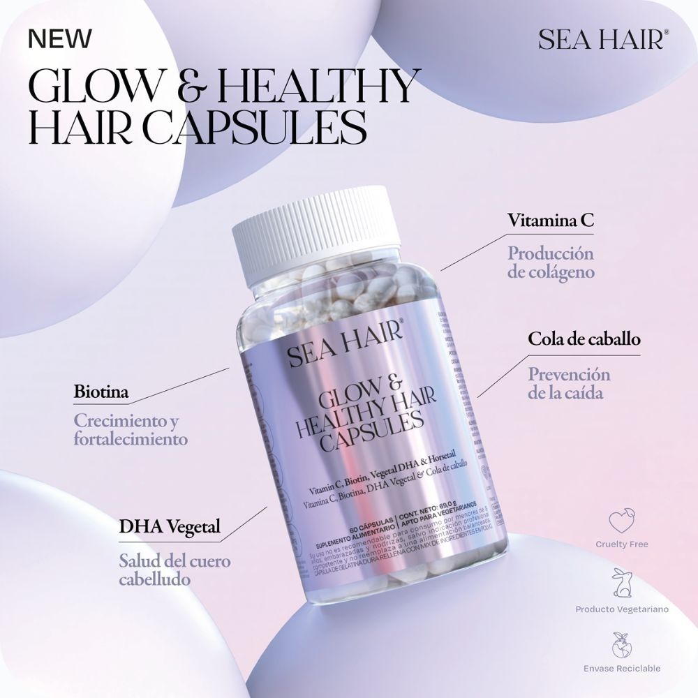 Cápsulas para el cabello Glow & Healthy Sea Hair: fortalece desde el interior