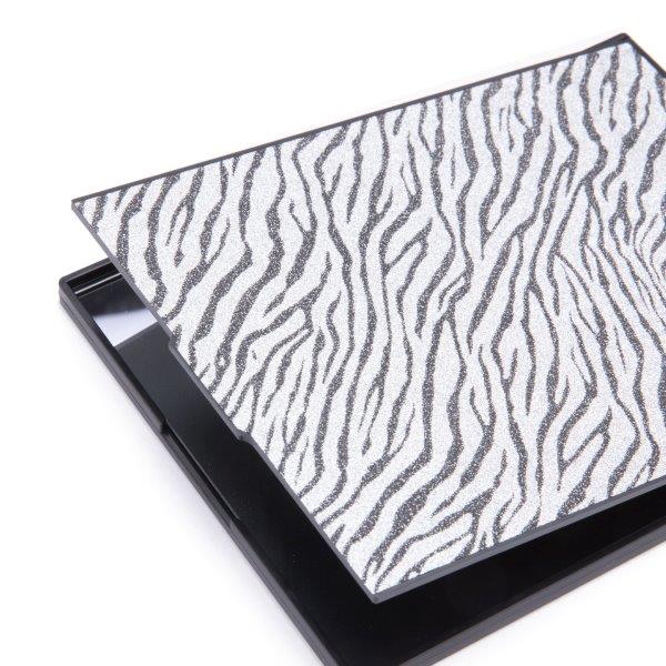Espejo De Cartera Brillo Zebra Mimi