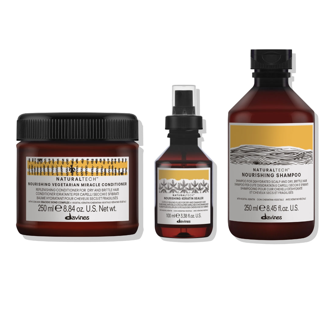 Pack Shampoo + Acondicionador + Sérum Nourishing Naturaltech Davines