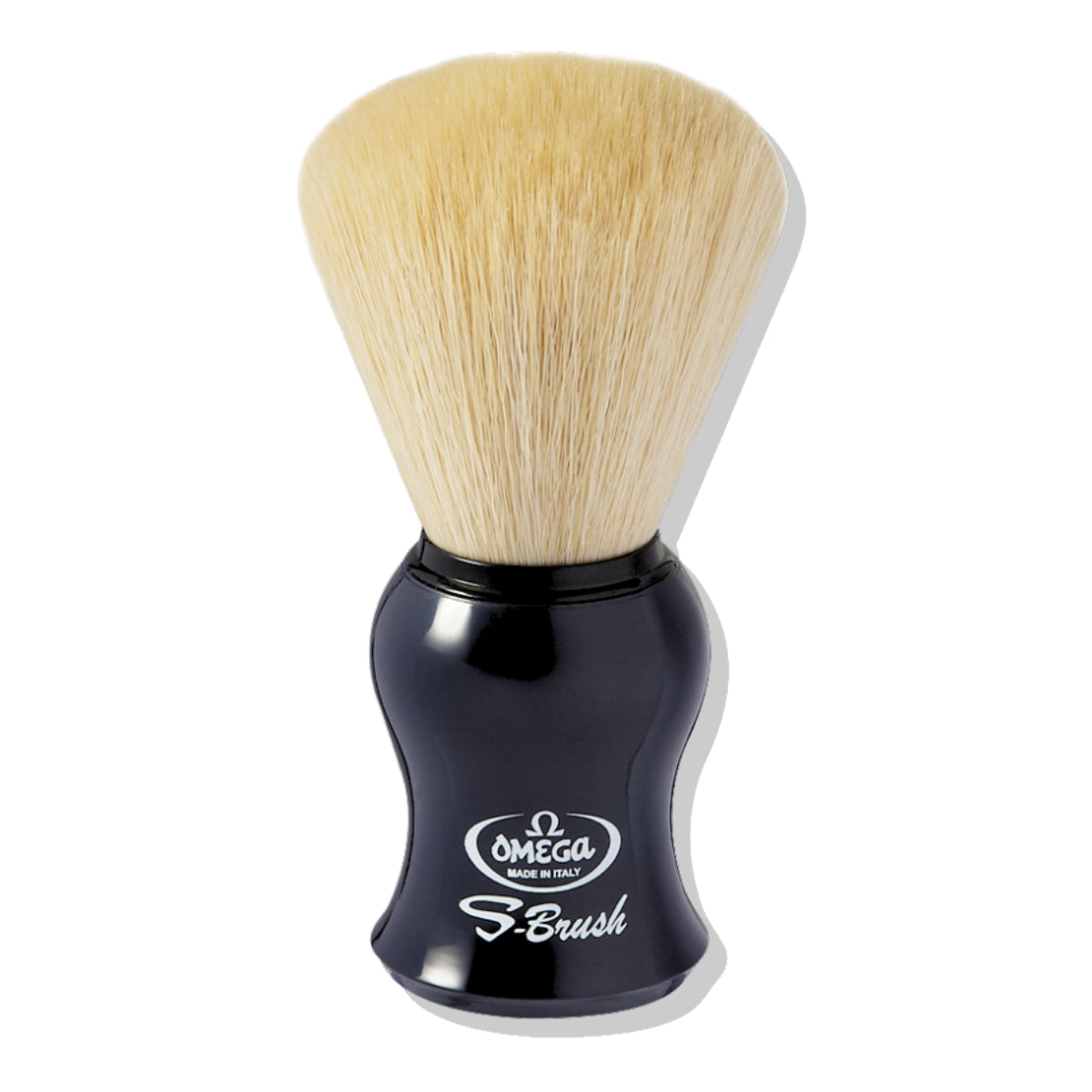 Hisopo De Afeitar Sintética Hi-Brush Mango Plástico Omega - NEGRO