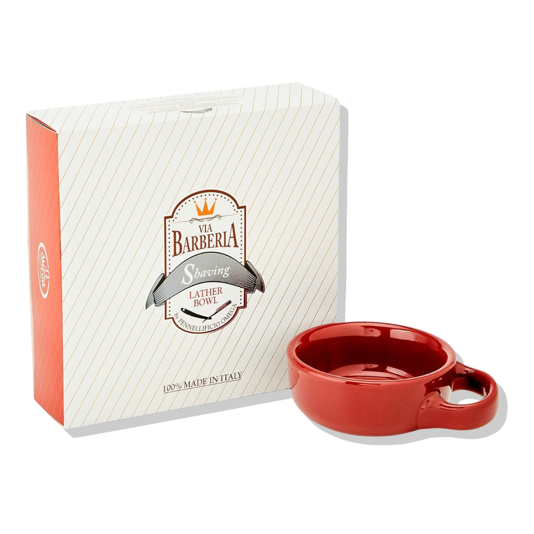 Pocillo Cerámica Via Barberia Rojo Omega