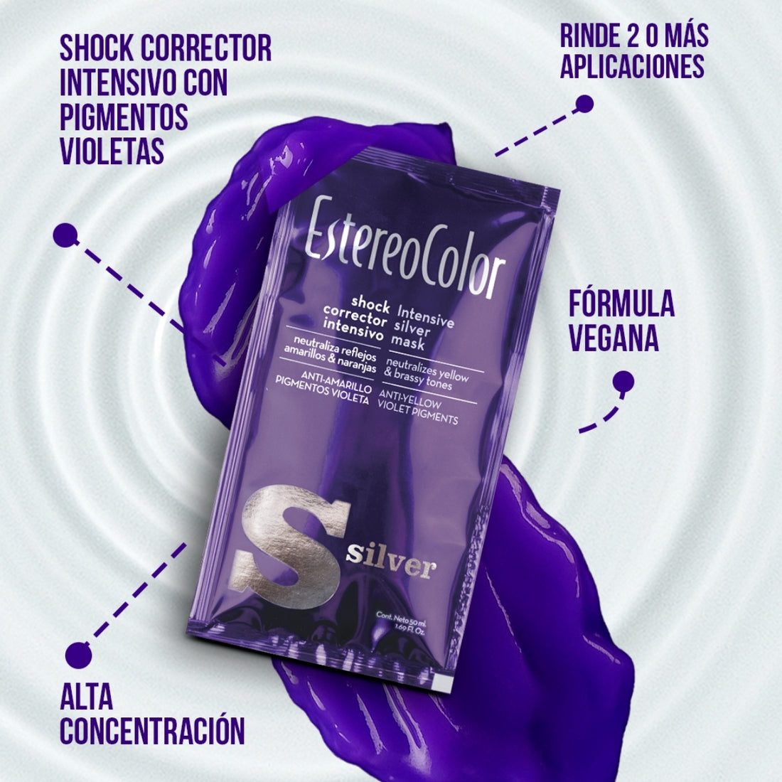 Mascarilla Capilar Shock Silver Estereocolor