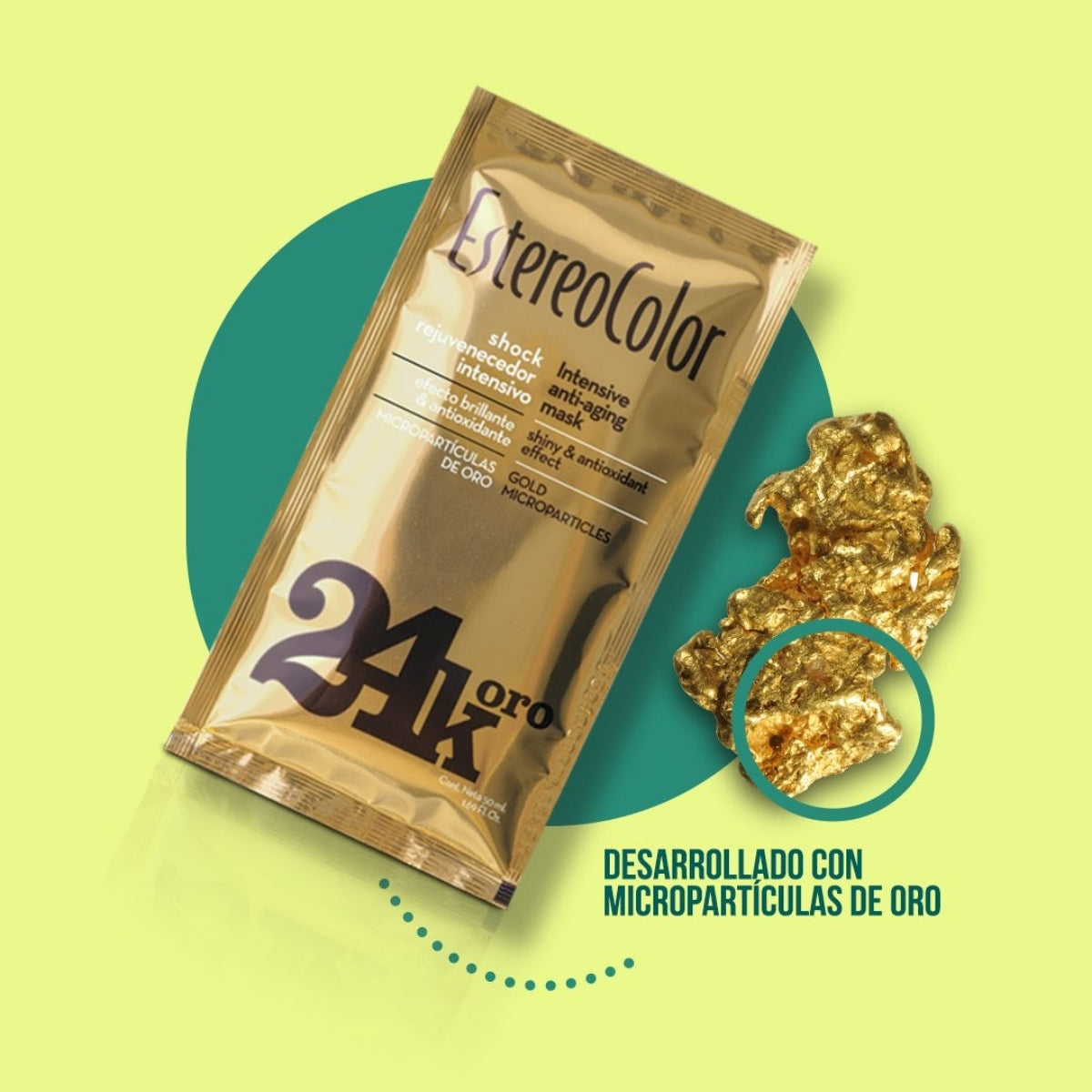 Mascarilla Capilar Shock Oro 24K Estereocolor