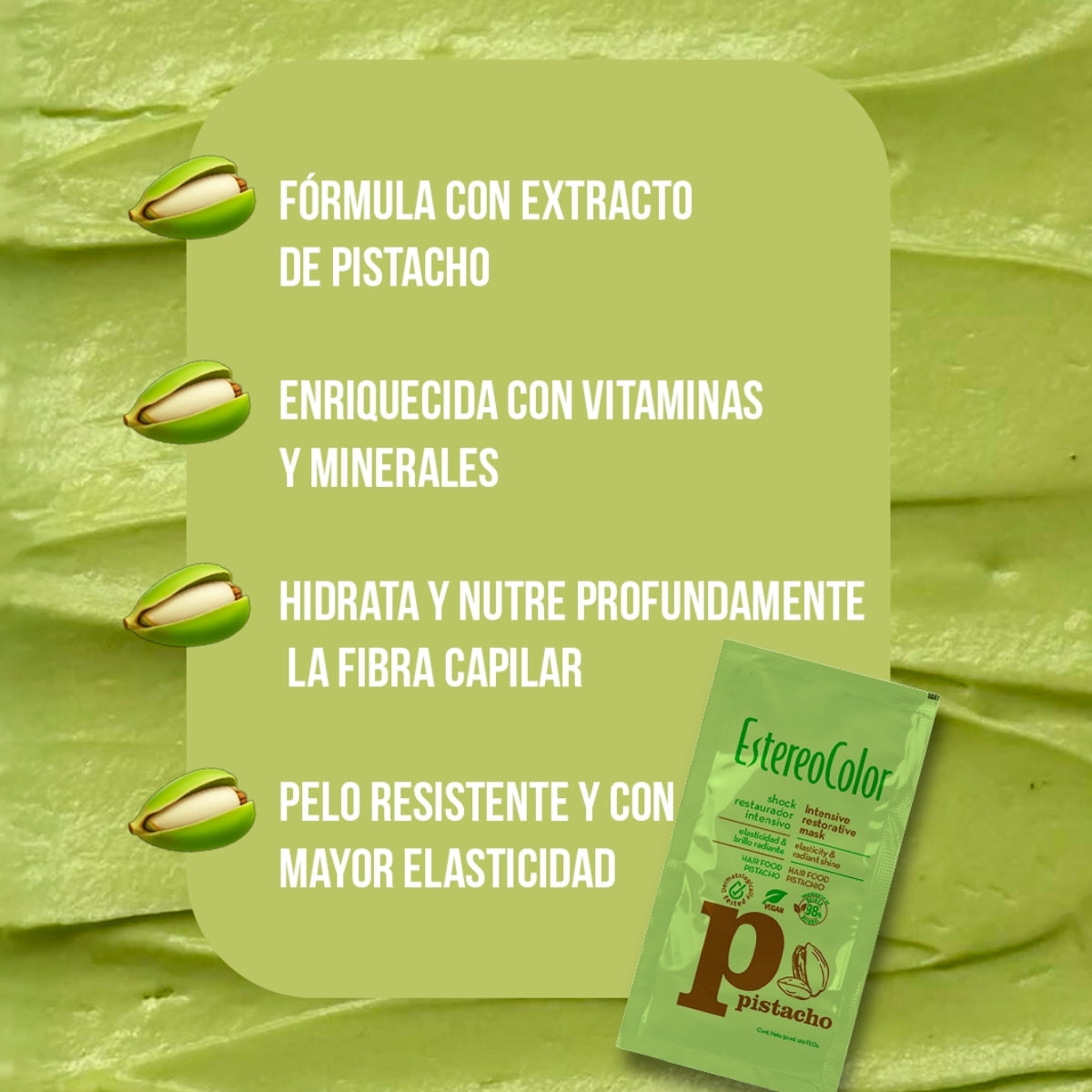 Mascarilla Capilar Shock Nutritivo Pistacho Estereocolor