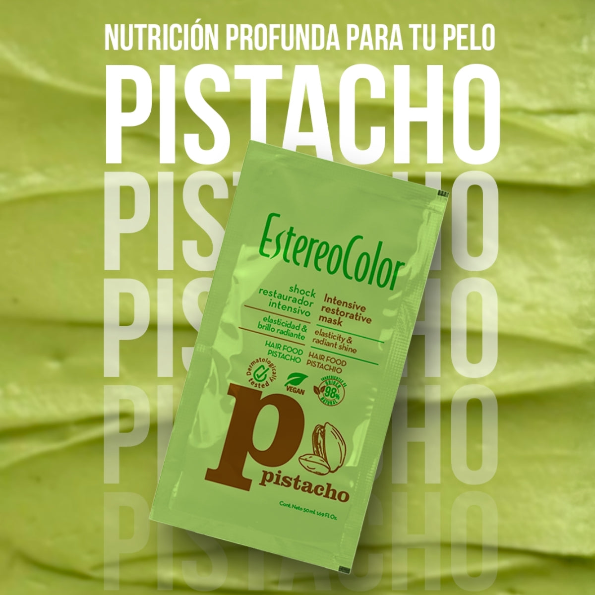Mascarilla Capilar Shock Nutritivo Pistacho Estereocolor