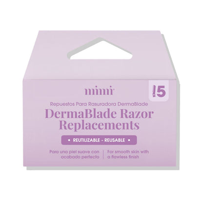 Repuesto Rasuradora Facial Dermablade Metal 5 Unidades Mimi