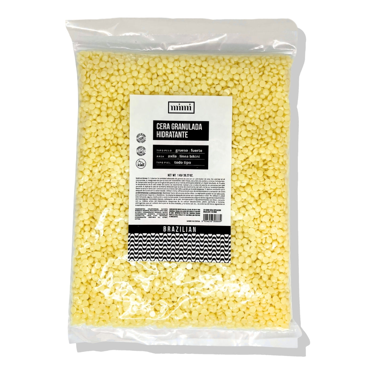 Cera Granulada Brazilian Piel Normal 1kg Mimi - 1 KG