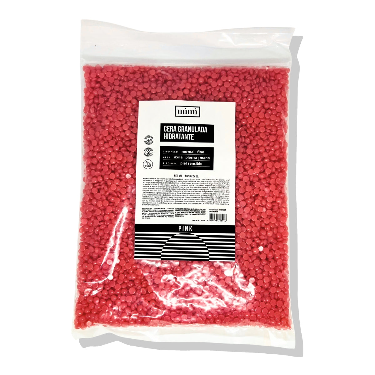 Cera Depilación Granulada Pink 1kg Mimi - 1 KG