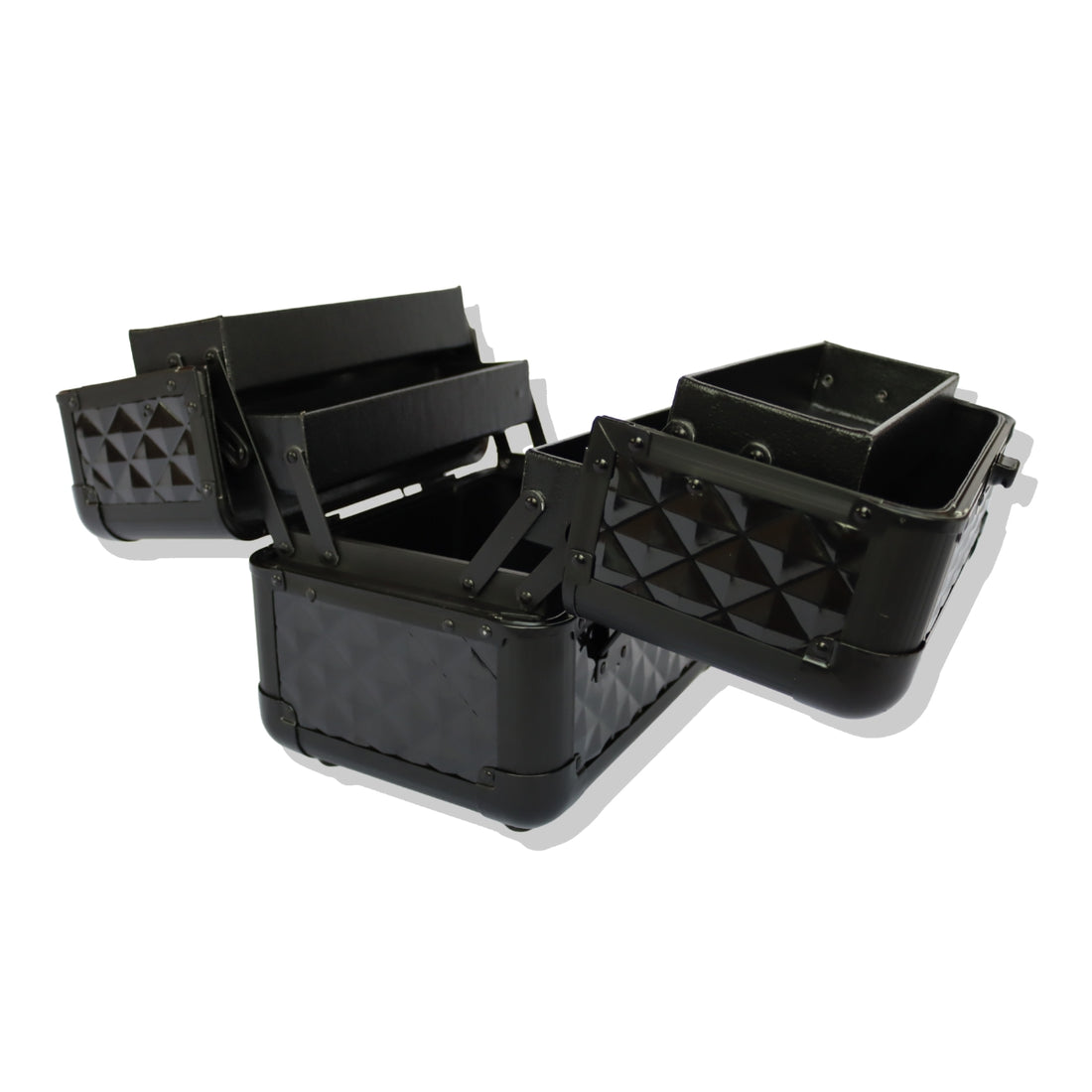 Maletín De Maquillaje Negro Con Compartimientos Mimi