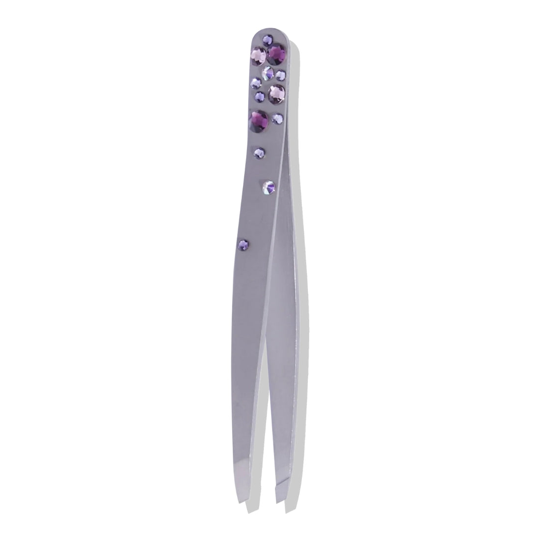 Pinza Cejas Slant Con Cristales Amatista Mimi