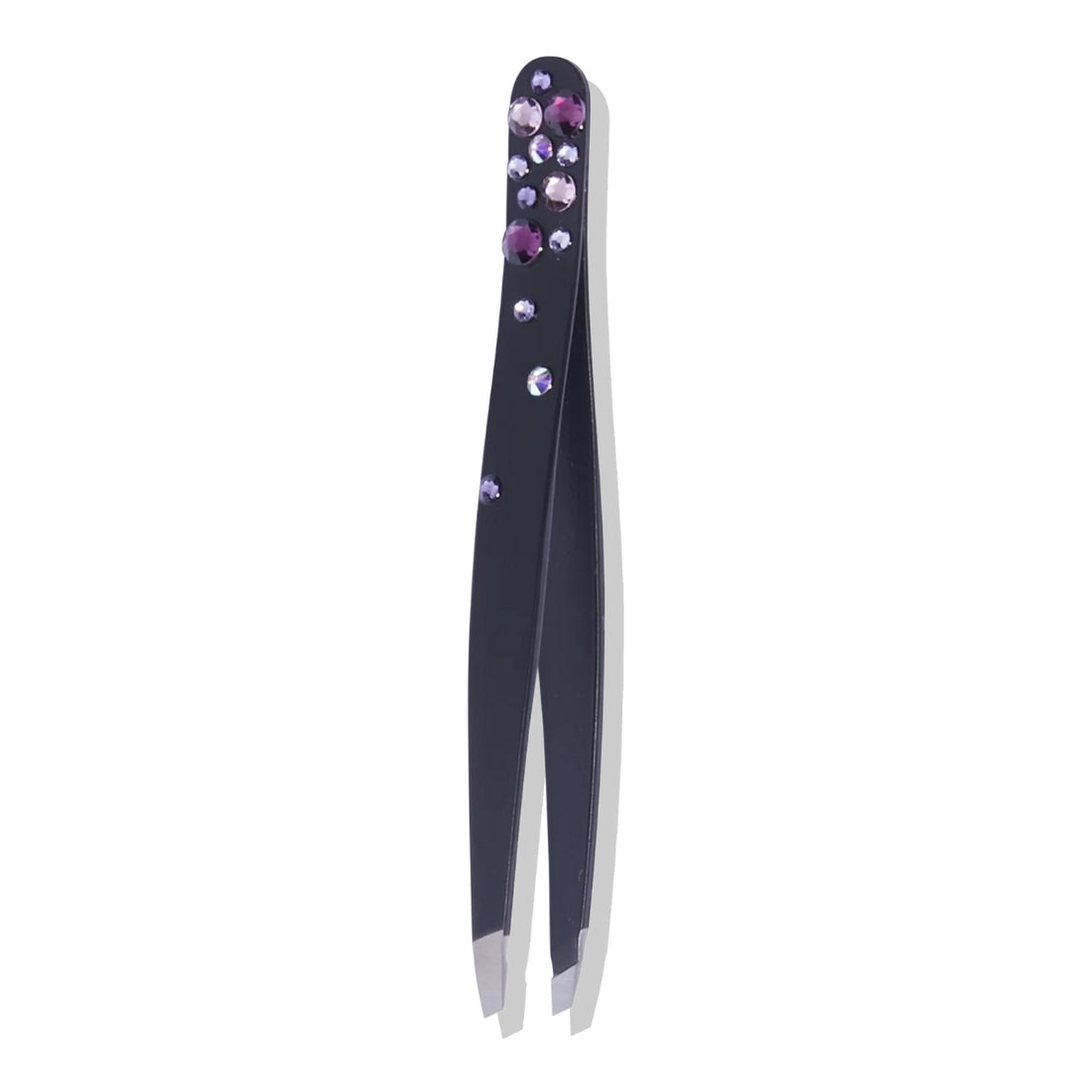 Pinza Cejas Slant Con Cristales Amatista Mimi