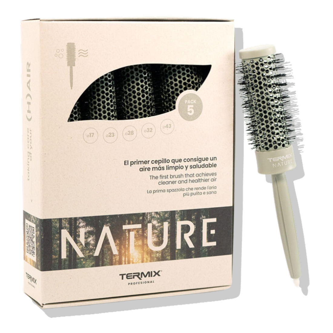 Pack Cepillos Redondos Nature 5 Unidades Termix