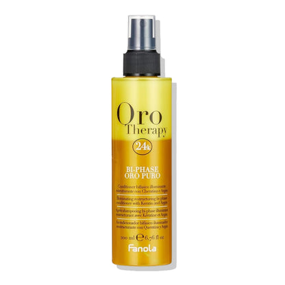 Acondicionador Sin Enjuague Iluminador Bifásico Oro Therapy Fanola