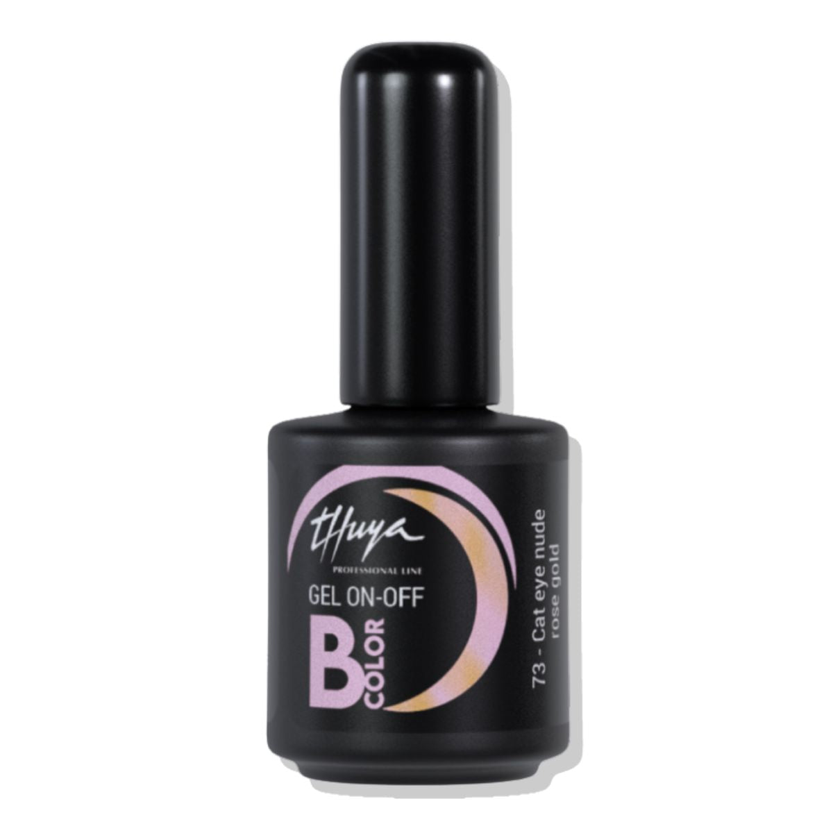 Esmalte Semipermanente Cat Eye Sin Tpo Bcolor Gel On Off Thuya - 73 Nude Rose Gold