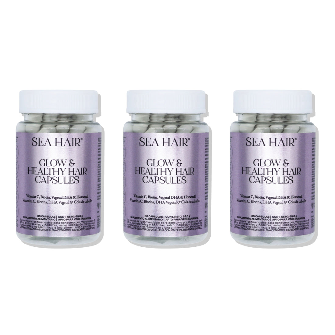 Vitamina Capilar Biotina 180 Cápsulas Sea Hair