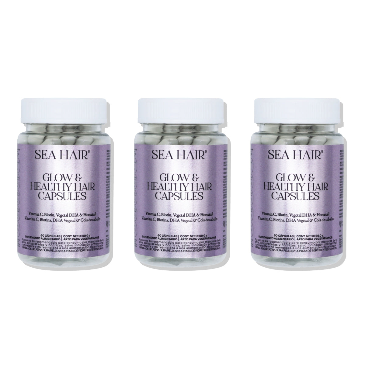 Vitamina Capilar Biotina 180 Cápsulas Sea Hair