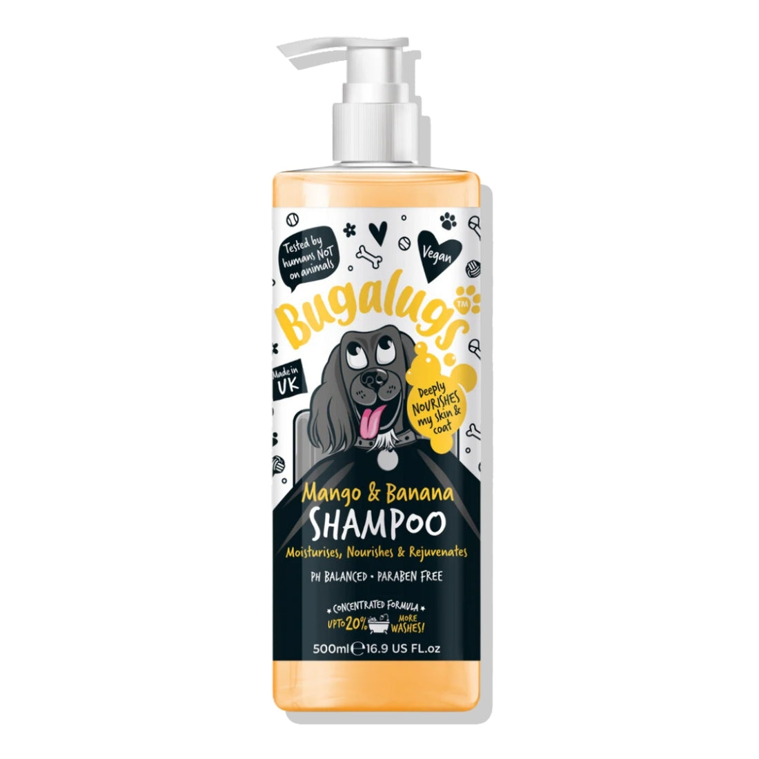 Shampoo Mascotas Nutritivo Mango Platano Bugalugs