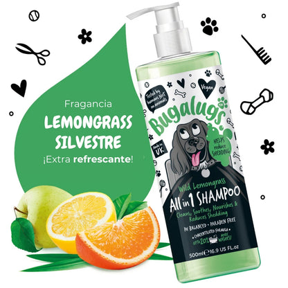 Shampoo Mascotas Refrescante All In 1 Lemongrass Bugalugs