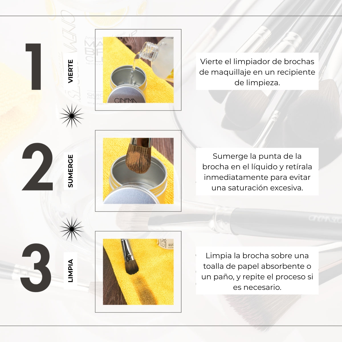 Limpiador Brochas De Maquillaje Limon Cinema Secrets