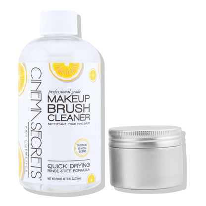 Kit Limpiador Brochas De Maquillaje Limon Cinema Secrets