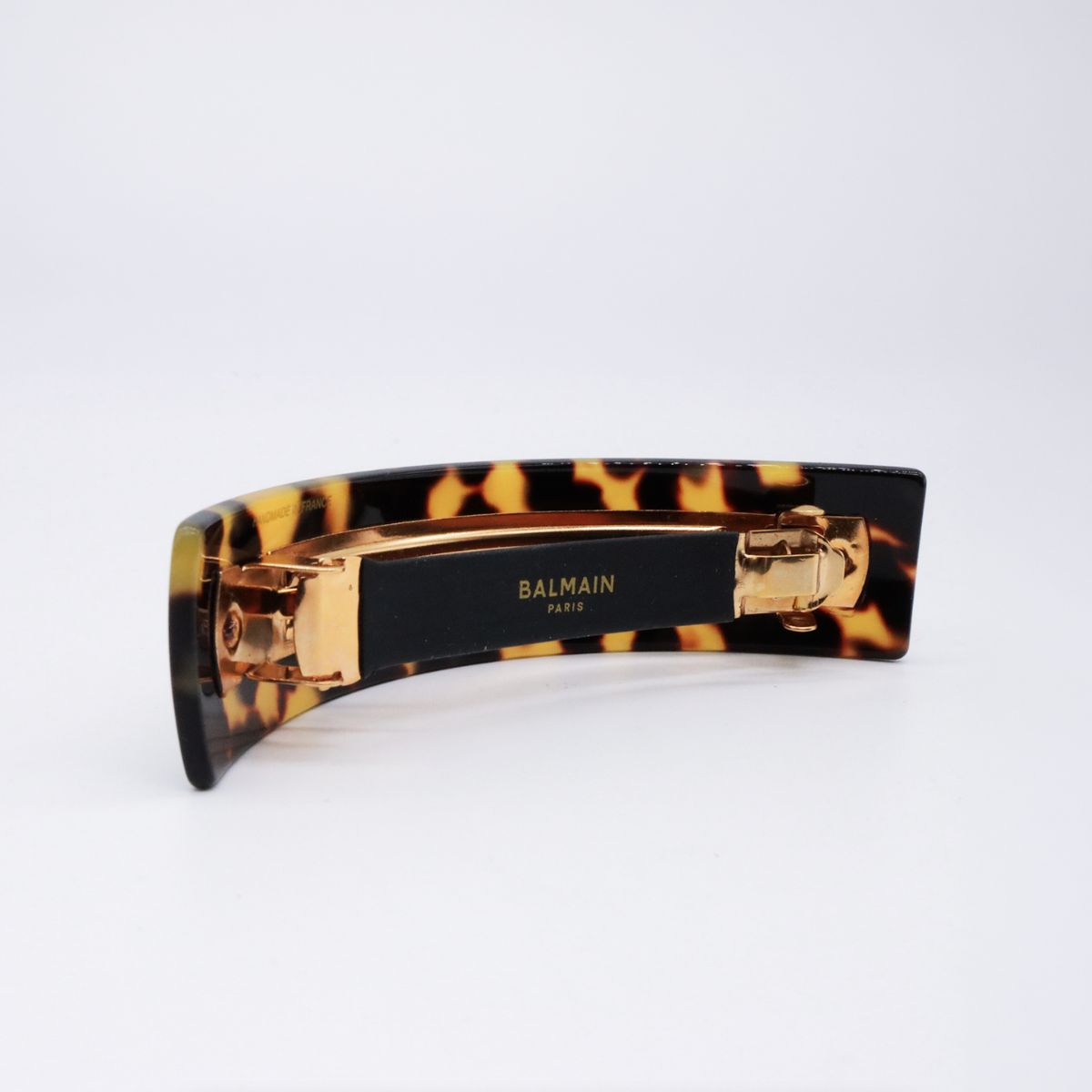 Barrette Marmoleado L Logo 18K Balmain