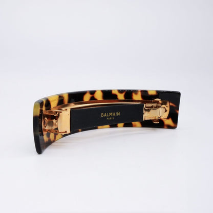 Barrette Marmoleado L Logo 18K Balmain