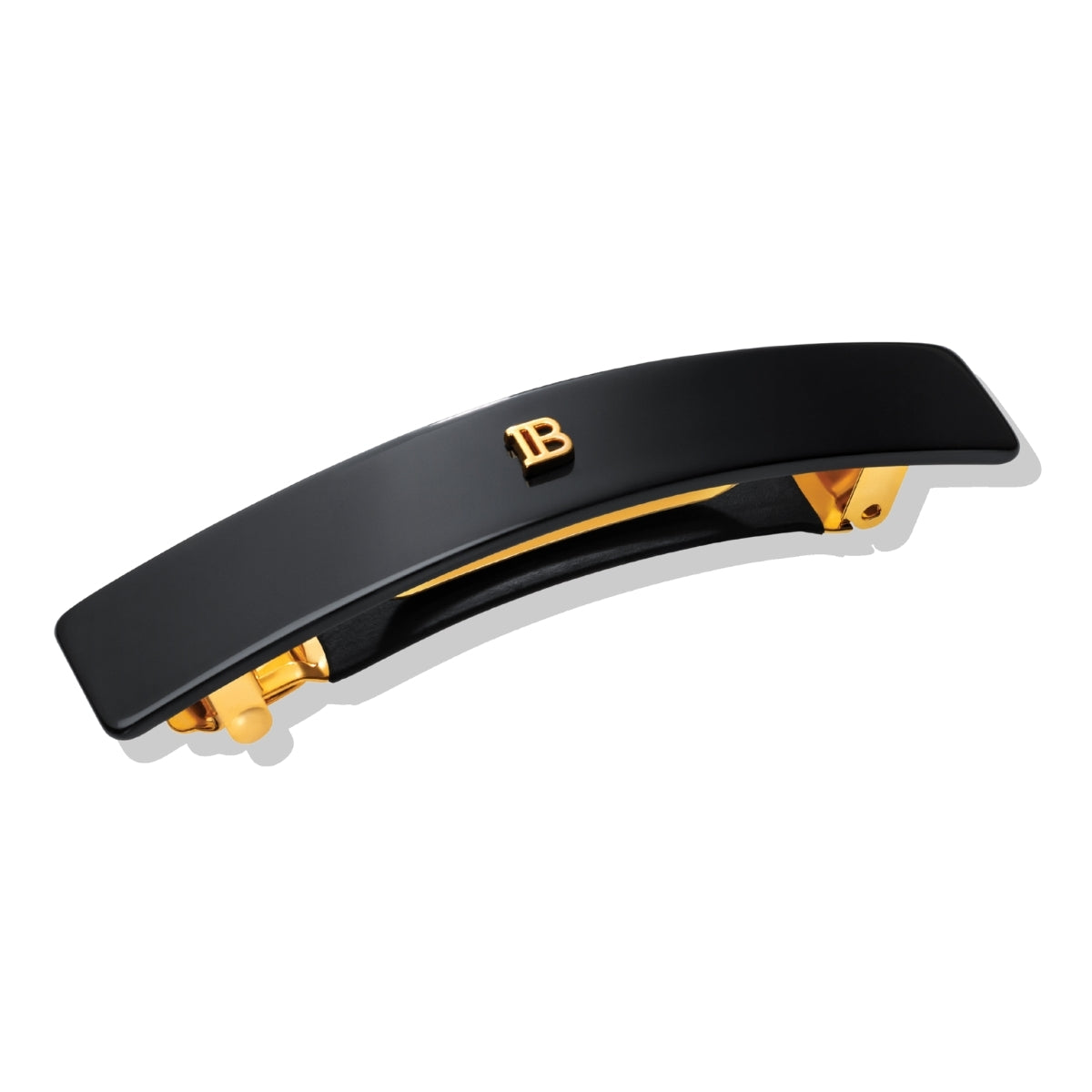 Barrette Black M Logo 18K Balmain