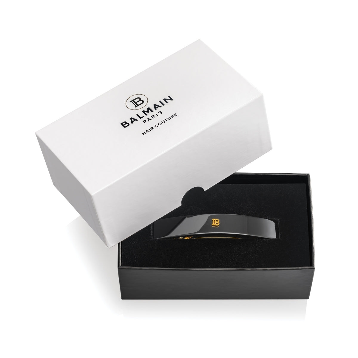Barrette Black M Logo 18K Balmain