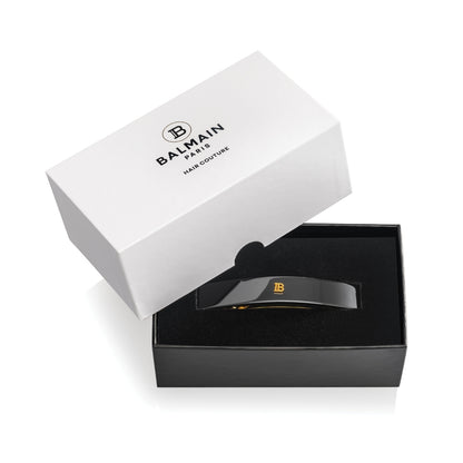 Barrette Black M Logo 18K Balmain